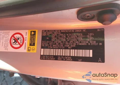 2011 Lexus Rx 350 from USA, damaged, VIN 2T2BK1BA5BC115129